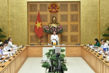 Đồng chí Lê Minh Khái, Phó Thủ tướng Chính phủ chủ trì phiên họp Ban chỉ đạo điều hành giá. (Ảnh: VGP/Quang Thương)