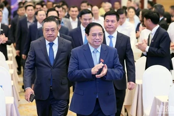 Thủ tướng Phạm Minh Chính đến dự Lễ ký kết và triển khai chuỗi dự án khí điện Lô B - Ô Môn.
