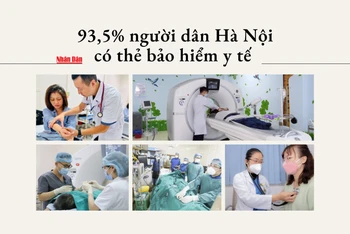 [Infographic] 93,5% người dân Hà Nội có thẻ bảo hiểm y tế