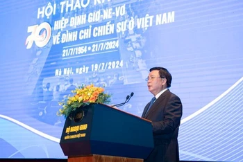 Đồng chí Nguyễn Xuân Thắng phát biểu chỉ đạo tại Hội thảo. (Ảnh: Sơn Tùng)