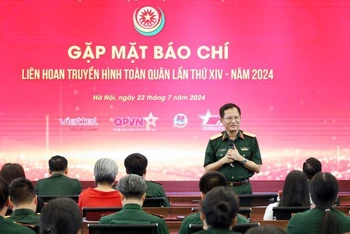 Gặp mặt báo chí thông tin về Liên hoan truyền hình toàn quân lần thứ XIV năm 2024.