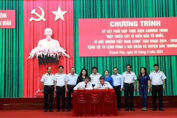 Ký kết văn bản phối hợp thực hiện chương trình “Một triệu cây vì biển đảo Tổ quốc, vì quê hương Việt Nam xanh” giai đoạn 2024-2030.