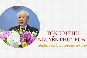 Tổng Bí thư Nguyễn Phú Trọng với Đảng ủy Khối các cơ quan Trung ương