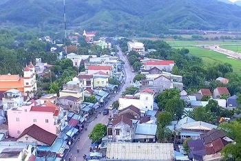 Một góc thị trấn Trung Phước, huyện Nông Sơn (Quảng Nam).