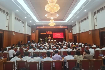 Quang cảnh Hội nghị giữa nhiệm kỳ Thành ủy Đà Nẵng. 