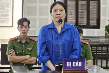 Bị cáo Đào Thị Như Lệ tại phiên tòa. (Ảnh: AD)