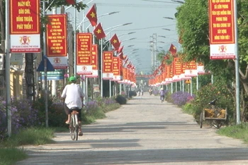 Đường nông thôn mới xã Thanh Phong, huyện Thanh Liêm.