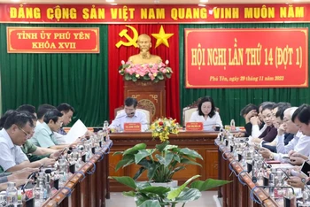Hội nghị Tỉnh ủy Phú Yên lần thứ 14, nhiệm kỳ 2020-2025.