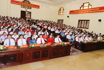 Các đại biểu tham dự Đại hội đại biểu Hội Nông dân tỉnh Ninh Bình lần thứ VII, nhiệm kỳ 2023-2028. (Ảnh: Đức Lam)