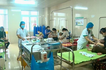 Bệnh nhi nhập viện do cúm A có xu hướng tăng tại Ninh Bình. (Ảnh: Yến Trinh)