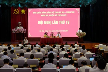 Toàn cảnh Hội nghị lần thứ 19 Ban Chấp hành Đảng bộ tỉnh Bà Rịa-Vũng Tàu.