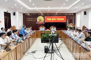 Hội nghị diễn ra tại Sóc Trăng được trực tuyến đến tỉnh Bà Rịa-Vũng Tàu và huyện Côn Đảo.