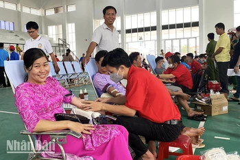 Người dân Vĩnh Châu (Sóc Trăng) tích cực tham gia ngày hội hiến máu năm 2023