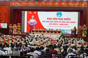 Quang cảnh Đại hội đại biểu các dân tộc thiểu số tỉnh Sóc Trăng lần thứ 4, năm 2024.