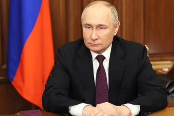 Tổng thống Vladimir Putin gửi thông điệp đến người dân. (Ảnh: Kremlin.ru)