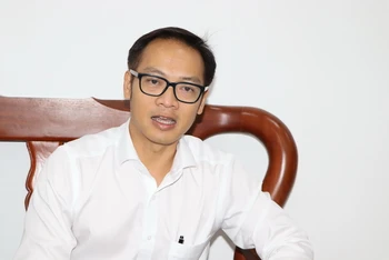 Phó Chủ tịch Ủy ban nhân dân thành phố Biên Hòa Nguyễn Xuân Thanh trả lời phóng viên Báo Nhân Dân vào chiều 2/10.