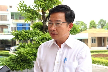 Giám đốc Sở Y tế Lê Quang Trung trả lời phóng viên Báo Nhân Dân vào ngày 20/5.