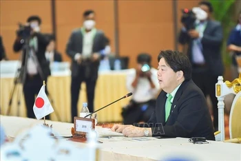 Bộ trưởng Ngoại giao Nhật Bản Yoshimasa Hayashi tại Hội nghị. (Ảnh: TTXVN)