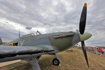 Mẫu máy bay Hawker Hurricane Mk. IV tại sự kiện Ngày hàng không ở thành phố Cheb, Séc, ngày 13/8/2022, chỉ 1 ngày trước tai nạn đáng tiếc. (Ảnh: MAFRA)