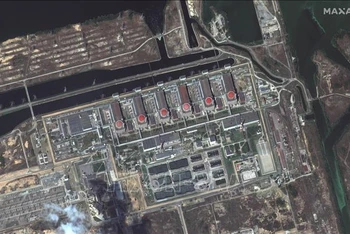 Toàn cảnh nhà máy điện hạt nhân Zaporizhzhia ở Enerhodar, miền đông Ukraine, ngày 19/8/2022. (Ảnh: AFP/TTXVN)