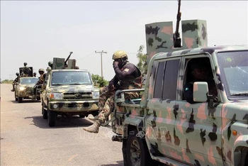 Binh sĩ Nigeria trong chiến dịch truy quét phiến quân Boko Haram tại Goniri, bang Yobe, Nigeria. (Ảnh tư liệu: AFP/TTXVN)