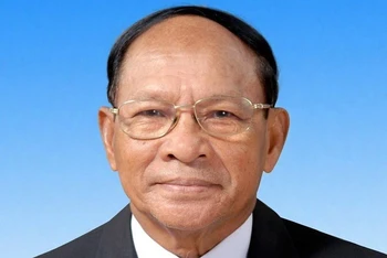Chủ tịch Quốc hội Vương quốc Campuchia Samdech Heng Samrin. (Nguồn: TTXVN phát)