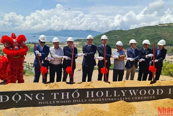 Quang cảnh buổi lễ khởi công phân khu Hollywood Hills by YOO Inspired by Starck thuộc dự án MerryLand Quy Nhơn tại thành phố Quy Nhơn, tỉnh Bình Định.