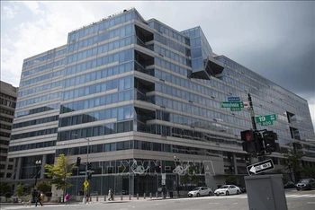 Trụ sở Quỹ Tiền tệ quốc tế (IMF) tại Washington, DC, Mỹ. (Ảnh: AFP/TTXVN)