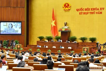 Quang cảnh phiên họp của Quốc hội ngày 9/6/2023. (Ảnh: THỦY NGUYÊN)