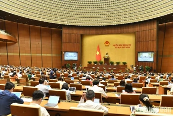 Quang cảnh phiên họp của Quốc hội ngày 22/6/2023. (Ảnh: ĐĂNG KHOA)