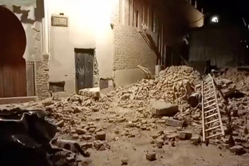 [Video] Khoảnh khắc mặt đất rung lắc dữ dội trong trận động đất ở Maroc