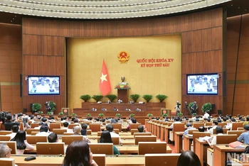 Quang cảnh phiên họp của Quốc hội tại Kỳ họp thứ 6. (Ảnh: THỦY NGUYÊN) 