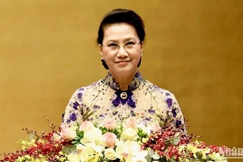 Nguyên Chủ tịch Quốc hội Nguyễn Thị Kim Ngân. (Ảnh: TRẦN HẢI)