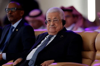 Tổng thống Palestine Mahmoud Abbas tham dự Diễn đàn Kinh tế thế giới (WEF) tại Riyadh, Saudi Arabia, ngày 28/4/2024. (Ảnh: Reuters) 