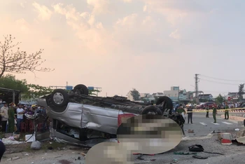 Hiện trường vụ tai nạn tại Quảng Nam. (Ảnh: Ủy ban An toàn giao thông quốc gia).