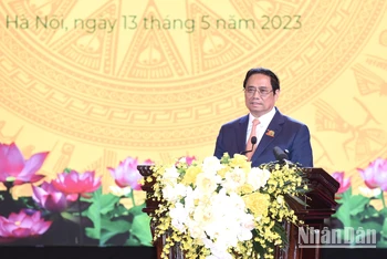 Thủ tướng Phạm Minh Chính phát biểu tại Lễ kỷ niệm 70 năm Ngày truyền thống lực lượng An ninh kinh tế. 