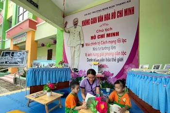 Không gian Văn hóa Hồ Chí Minh tại trường Mầm non Thạnh An, xã Thạnh An, huyện Cần Giờ.