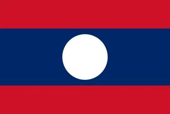 Quốc kỳ nước Cộng hòa dân chủ nhân dân Lào.