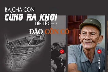 Ba cha con cùng ra khơi tiếp tế cho đảo Cồn Cỏ