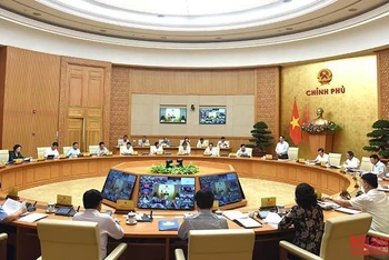 Quang cảnh Phiên họp Chính phủ thường kỳ tháng 7/2022. 