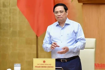 Thủ tướng Phạm Minh Chính phát biểu tại phiên họp (Ảnh: TRẦN HẢI)