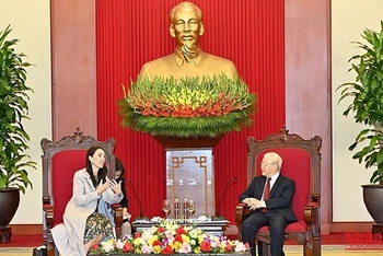 Tổng Bí thư Nguyễn Phú Trọng tiếp Thủ tướng New Zealand Jacinda Ardern thăm chính thức Việt Nam.