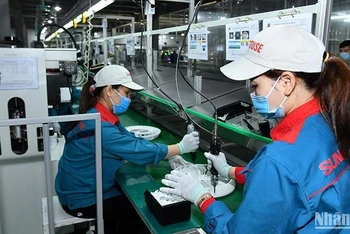 Sản xuất các sản phẩm gia dụng tại nhà máy của Tập đoàn Sunhouse, Khu công nghiệp Ngọc Liệp, huyện Quốc Oai (Hà Nội). (Ảnh: Duy Linh)