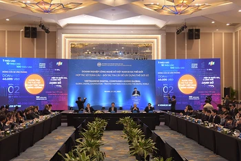 Toàn cảnh Hội nghị “Doanh nghiệp Công nghệ số Việt Nam đi ra thế giới”.