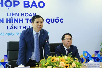 Phó Tổng Giám đốc Đài Truyền hình Việt Nam Đỗ Thanh Hải phát biểu tại họp báo.