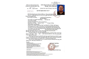 Quyết định truy nã Trần Thị Hường của Cơ quan cảnh sát điều tra, Công an tỉnh Quảng Ninh.
