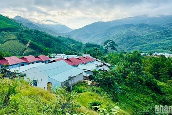 Những làng mới xây sau biến cố thiên tai ở huyện Nam Trà My giúp bà con nhân dân vững chãi ổn định cuộc sống.