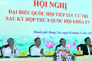 Tổng Bí thư Tô Lâm và các đại biểu Đoàn đại biểu Quốc hội tỉnh Hưng Yên tiếp xúc cử tri sau Kỳ họp thứ 8, Quốc hội khóa XV.