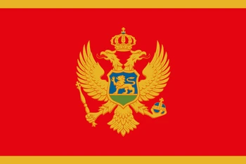Quốc kỳ nước Cộng hòa Montenegro. 