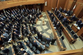 Một phiên họp Quốc hội bầu tổng thống ở Beirut, Liban.